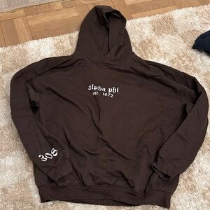 Alpha Phi Brown Hoodie